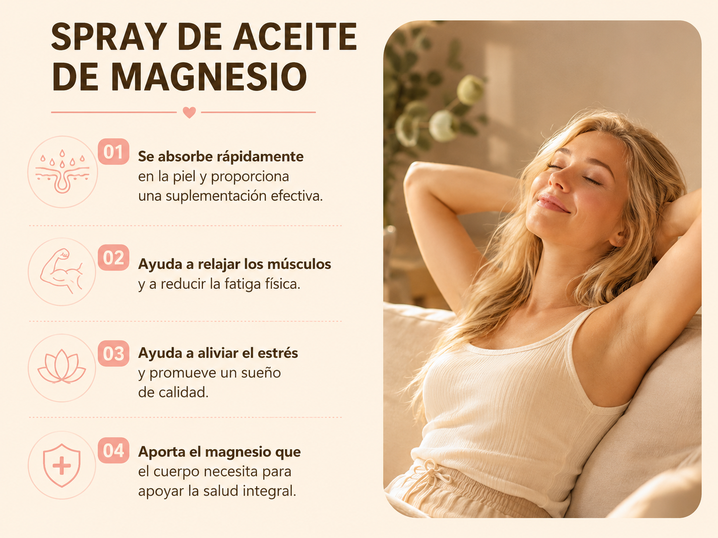 Spray de magnesio · Mejora tu sueño